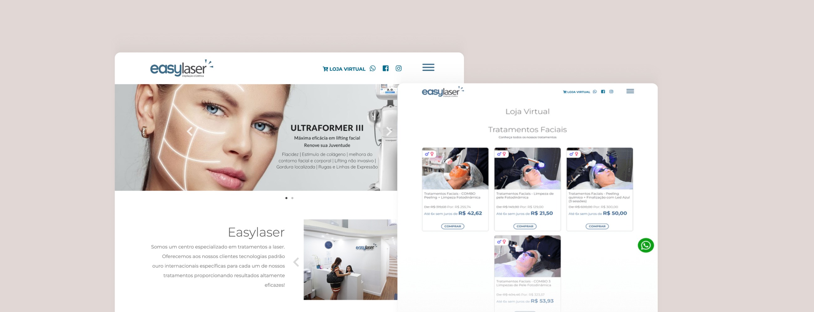 Antes - site original
