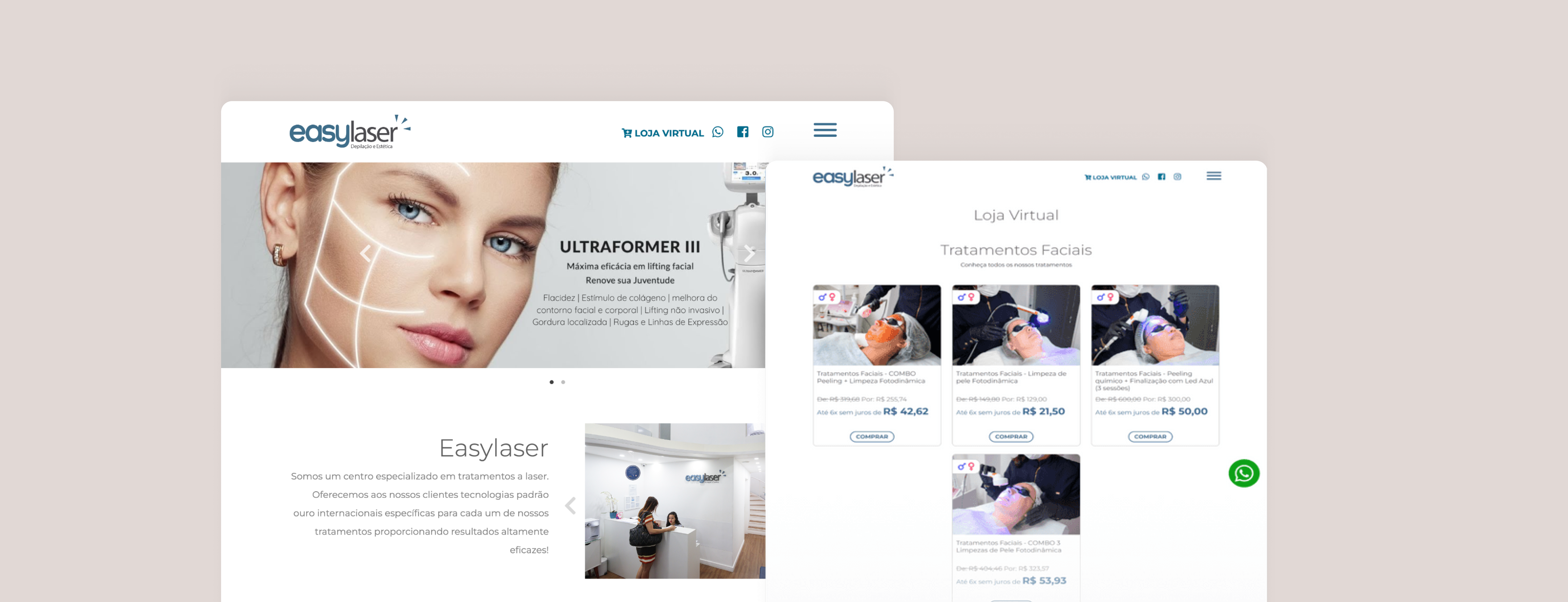 Antes — site original