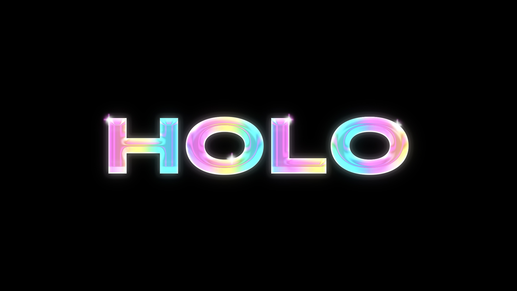 Holographic Chrome Text Effect
